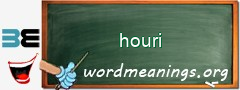 WordMeaning blackboard for houri